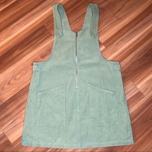 Corduroy Sage Overall Dress | Jr Sz: XXL